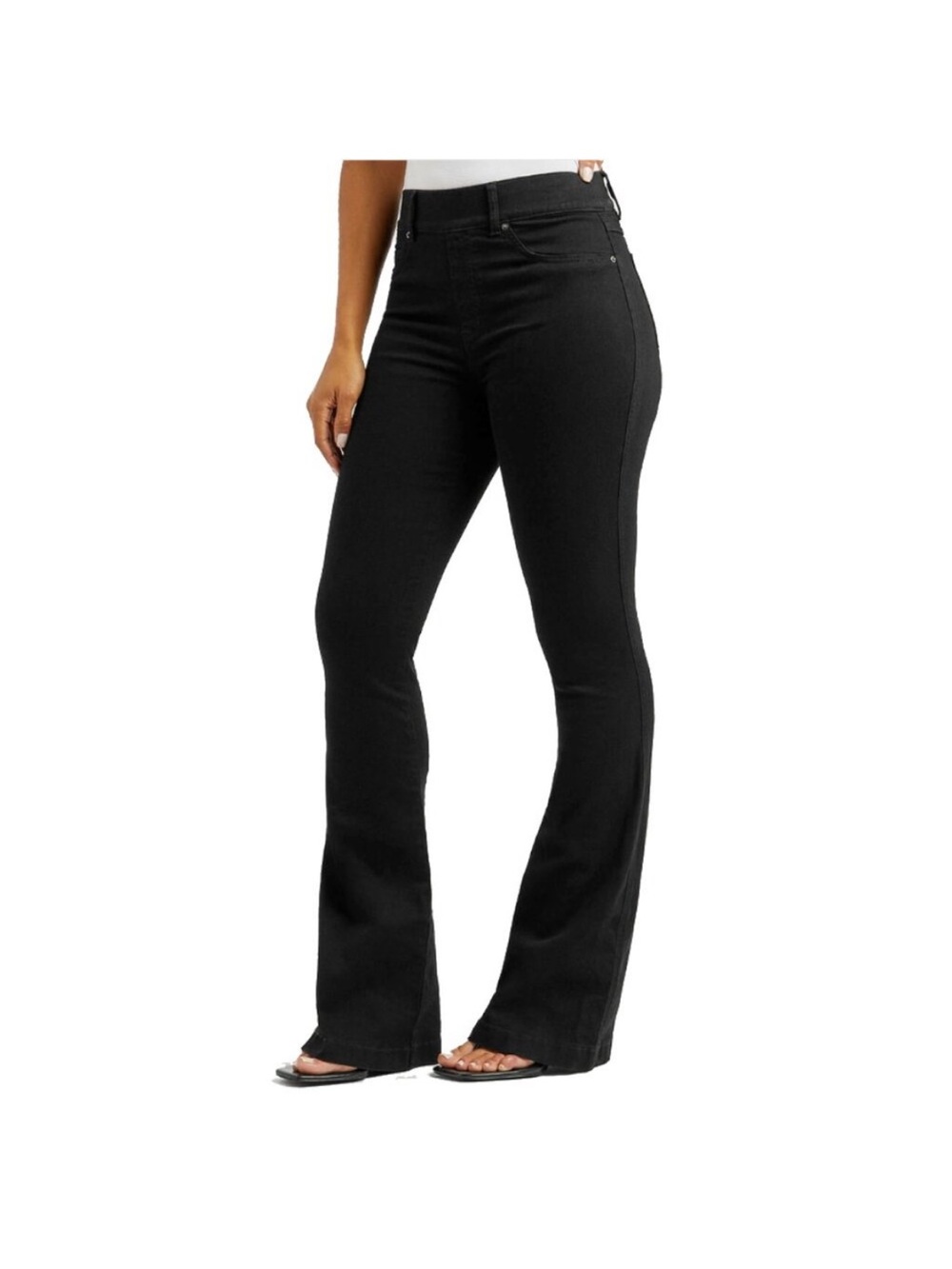 SPANX Black High Rise Pull On Flare Women's Jeans Size Large